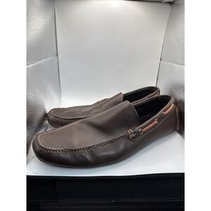 Men's Peter Millar Leather Classic Slip On  Loafer Stitch Mens Size 11 Brown